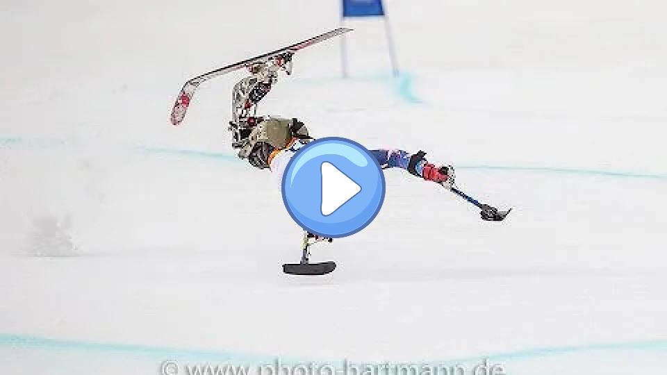 Video thumb: Tyler Walker Crash in Men's Downhill Sitting | Alpine Skiing | Sochi 2014 Paralympics