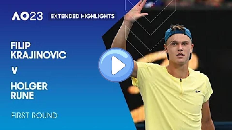 Video thumb: Filip Krajinovic vs. Holger Rune Extended Highlights | Australian Open 2023 First Round