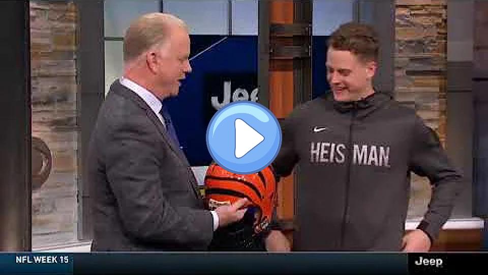 Video thumb: When Joe Burrow Receives Bengals Helmet from Boomer Esiason [Dec 15, 2019] #NFL #Bengals