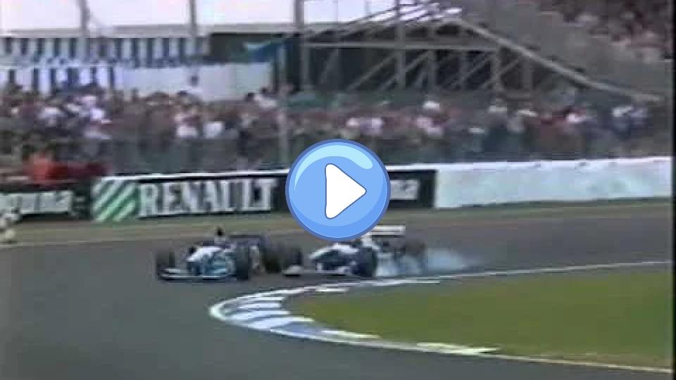 Play video: The crash between Damon Hill and Michael Schumacher at Silverstone in 1995 was a significant moment in that year's Formula 1 season. During the British Grand Prix, Hill attempted to overtake Schumacher, but the two collided, resulting in both drivers retiring from the race. This incident was one of several clashes between the two drivers during the season, highlighting the intense rivalry between them. Video thumb: The crash between Damon Hill and Michael Schumacher at Silverstone in 1995 was a significant moment in that year's Formula 1 season. During the British Grand Prix, Hill attempted to overtake Schumacher, but the two collided, resulting in both drivers retiring from the race. This incident was one of several clashes between the two drivers during the season, highlighting the intense rivalry between them.