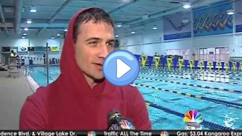 Video thumb: Lochte Returns to Water After Freak Injury