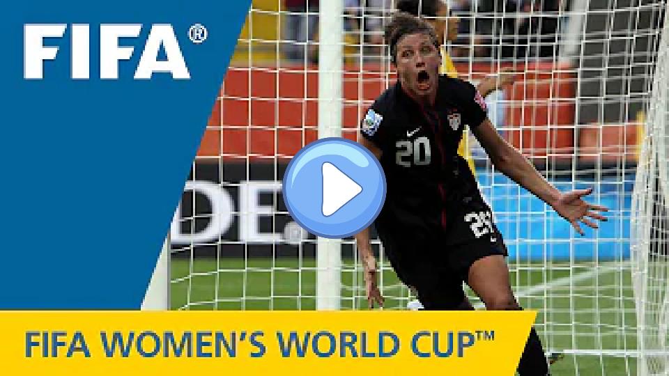 Play video: The Winner: Greatest Women's World Cup Goal - Wambach in 2011 Video thumb: The Winner: Greatest Women's World Cup Goal - Wambach in 2011
