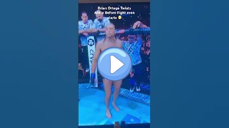 Video thumb: Brian Ortega Twists Ankle While Bruce Buffer Introduces Him 💥 #UFC #UFC300 #Fighting #Viral