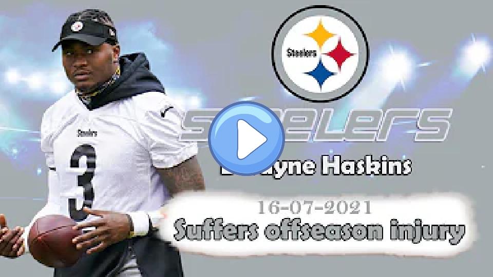 Play video: Dwayne Haskins of the Pittsburgh Steelers suffers offseason injury. Video thumb: Dwayne Haskins of the Pittsburgh Steelers suffers offseason injury.