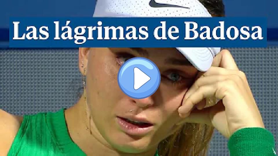 Play video: The tears of Paula Badosa after injuring her back again Video thumb: The tears of Paula Badosa after injuring her back again
