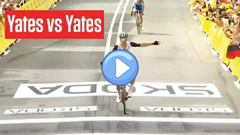 Video thumb: Brothers Adam Yates and Simon Yates finish first and second in Stage 1 of the Tour de France 2023.