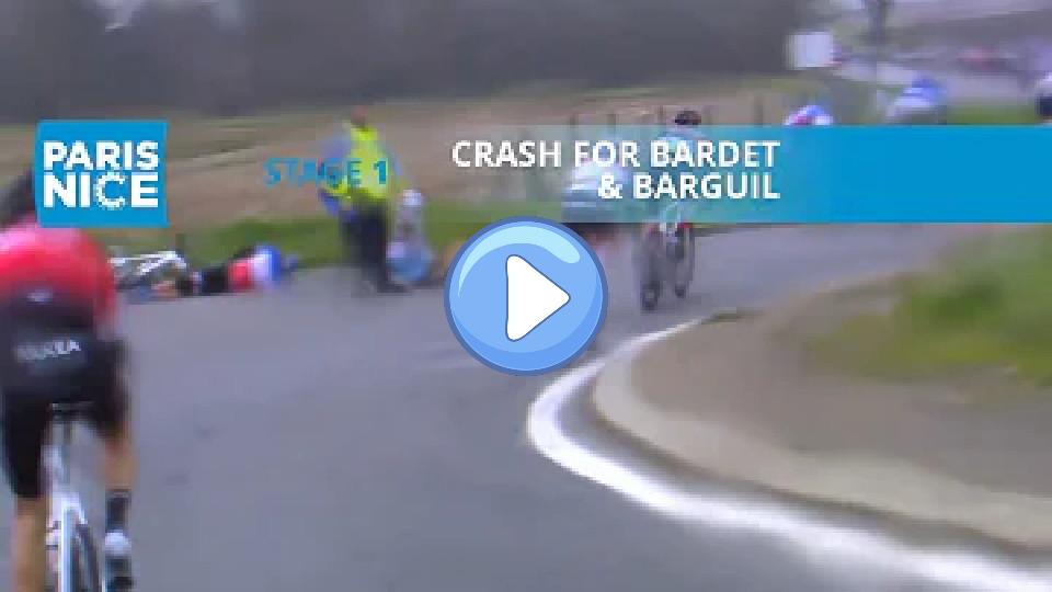 Video thumb: Paris-Nice 2020 - Stage 1 - Crash for Bardet and Barguil