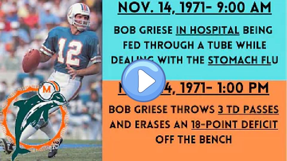 Video thumb: The Incredible Story of Bob Griese's Flu Game | Steelers at Dolphins (1971)