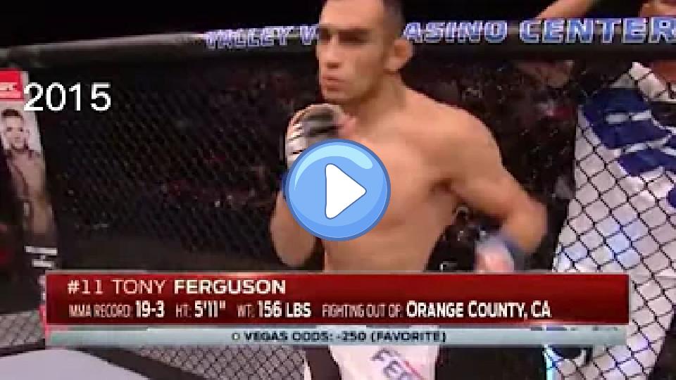 Video thumb: Comparison of Tony Ferguson's level change in UFC introductions (Bad knees)