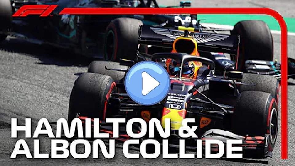 Video thumb: Lewis Hamilton and Alex Albon Crash | 2020 Austrian Grand Prix
