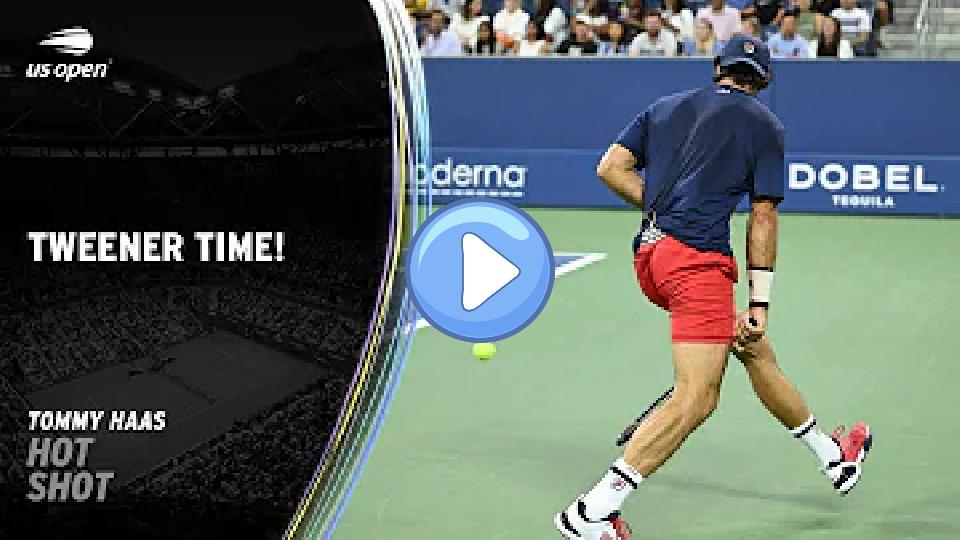 Video thumb: Tommy Haas Hits Spectacular Tweener! | 2023 US Open