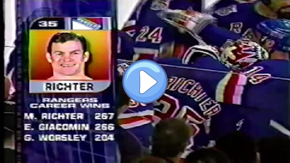 Play video: Mike Richter Becomes All-Time Leader in Rangers Wins 1/18/2001 Video thumb: Mike Richter Becomes All-Time Leader in Rangers Wins 1/18/2001