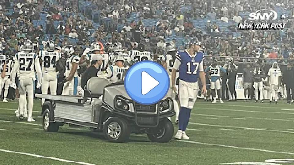 Video thumb: Panthers’ Sam Darnold carted off with serious injury against Bills | New York Post Sports