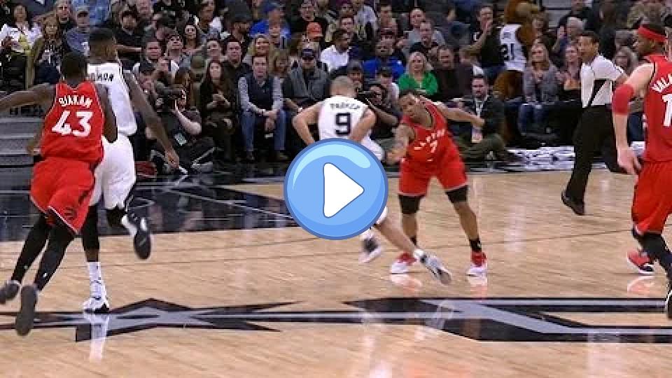 Play video: Tony Parker executed a behind-the-back dribble and delivered a no-look assist to Kawhi Leonard on January 3, 2017. Video thumb: Tony Parker executed a behind-the-back dribble and delivered a no-look assist to Kawhi Leonard on January 3, 2017.