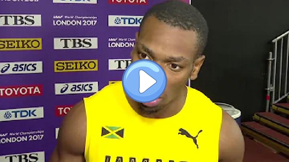 Video thumb: Yohan Blake says the long wait for the race caused Usain Bolt's injury