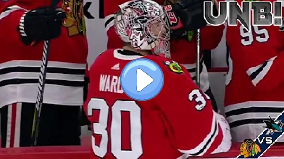 Video thumb: Ward enters after Crawford leaves with an injury | Sharks at Blackhawks | December 16, 2018