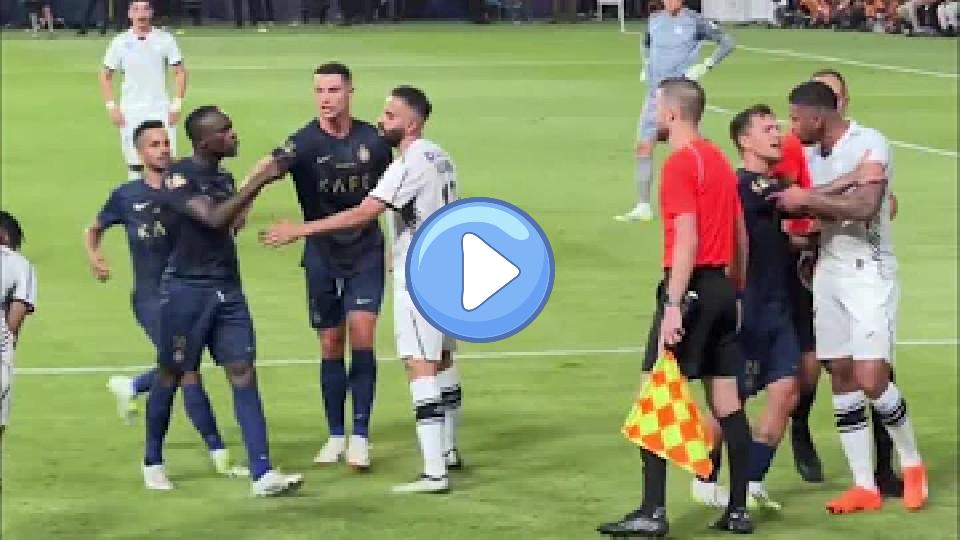Video thumb: Cristiano Ronaldo told an angry Sadio Mané to calm down.