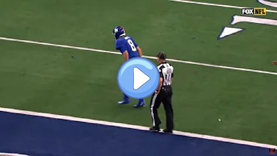 Video thumb: Daniel Jones Carted Off the Field After Struggling to Stand Up 😮 | Giants vs. Cowboys