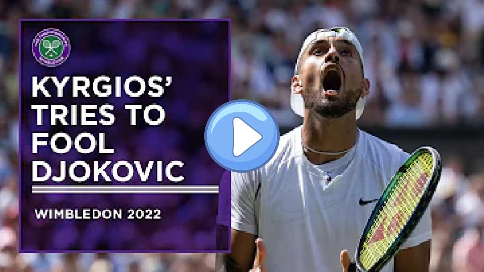 Video thumb: Kyrgios Attempts to Trick Djokovic with a Fake Underarm Serve | Wimbledon 2022