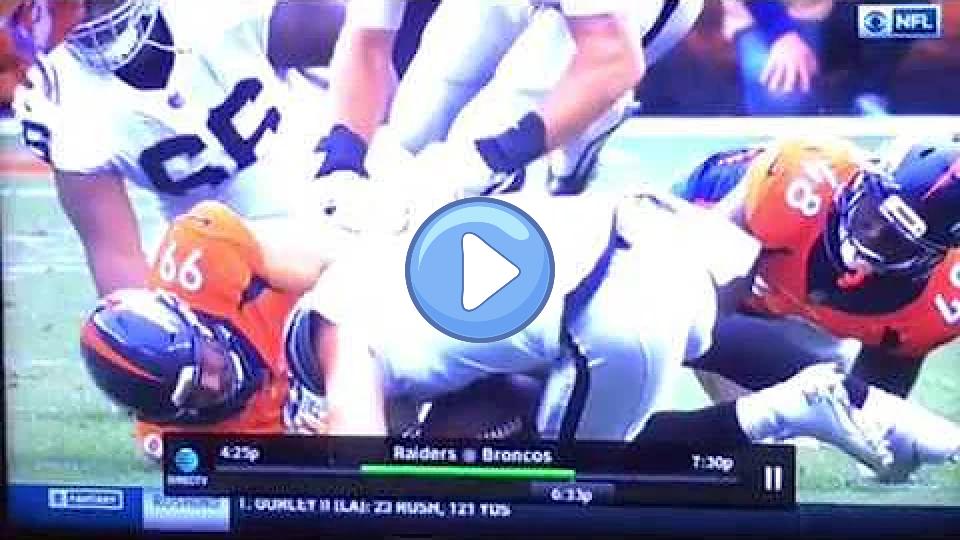 Video thumb: Derek Carr Injured During #OAKvsDEN, E.J. Manuel Steps In