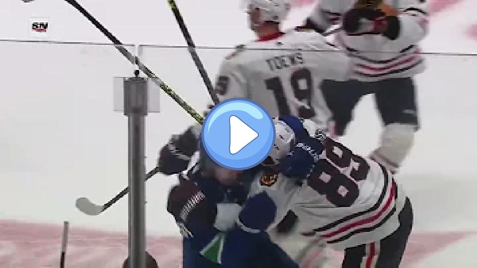 Video thumb: Quinn Hughes gets into a fight