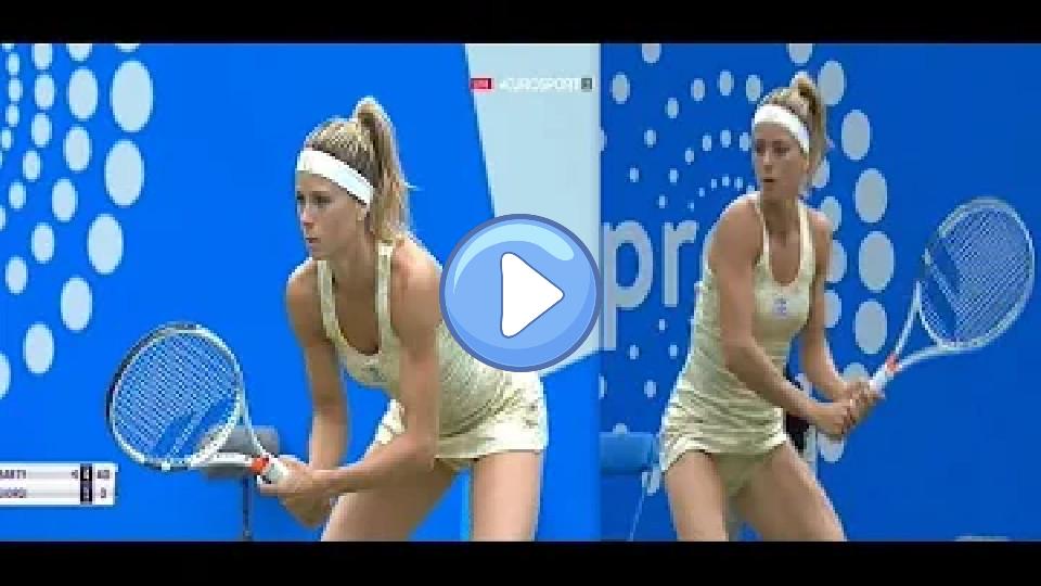 Video thumb: Camila Giorgi Retires Injured in 2017 Birmingham UK Quarterfinal.