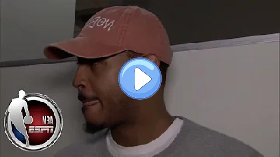 Play video: Carmelo Anthony 'Sad' to See Kristaps Porzingis' ACL Injury | NBA on ESPN Video thumb: Carmelo Anthony 'Sad' to See Kristaps Porzingis' ACL Injury | NBA on ESPN