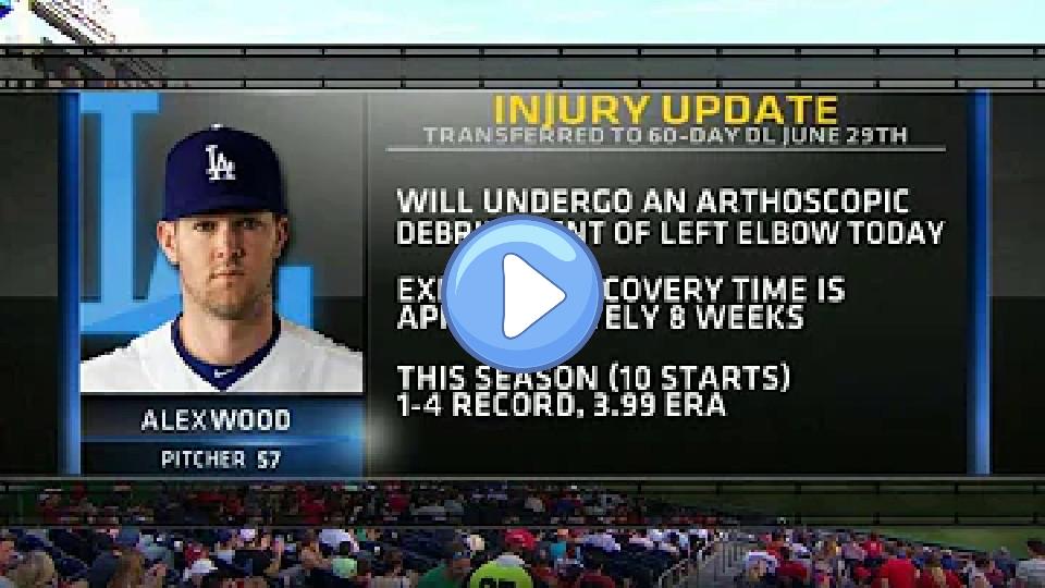 Video thumb: LAD@WSH: Broadcast on Kershaw, Wood injuries