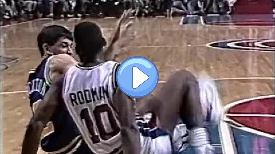 Video thumb: The First Dennis Rodman-John Stockton Incident (Rodman Ejected... Eventually)