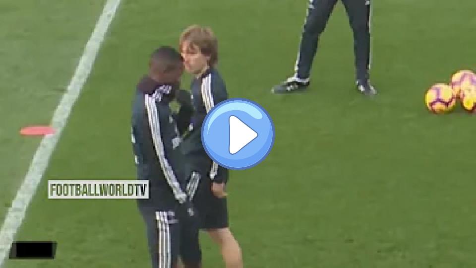Video thumb: Luka Modric Gets Upset with Vinicius Jr ● Real Madrid Training Session (HD)