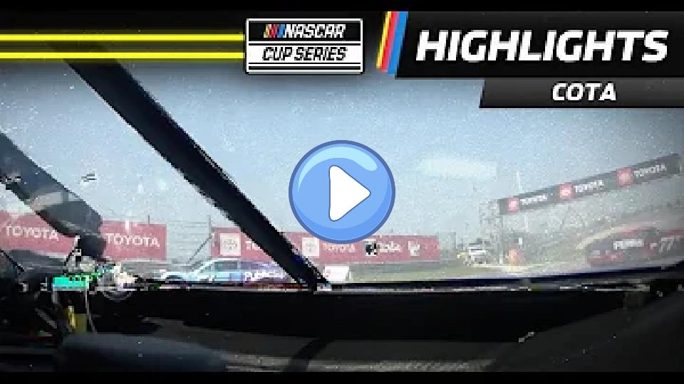 Video thumb: Jimmie Johnson and Ty Dillon wrecked and exited the race early at COTA.
