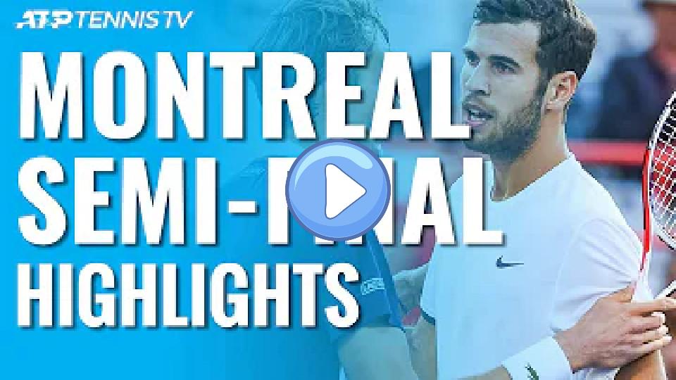 Video thumb: Medvedev Overcomes Khachanov; Monfils Injury Sets Up Nadal Final | Montréal 2019 Semi-Final Highlights