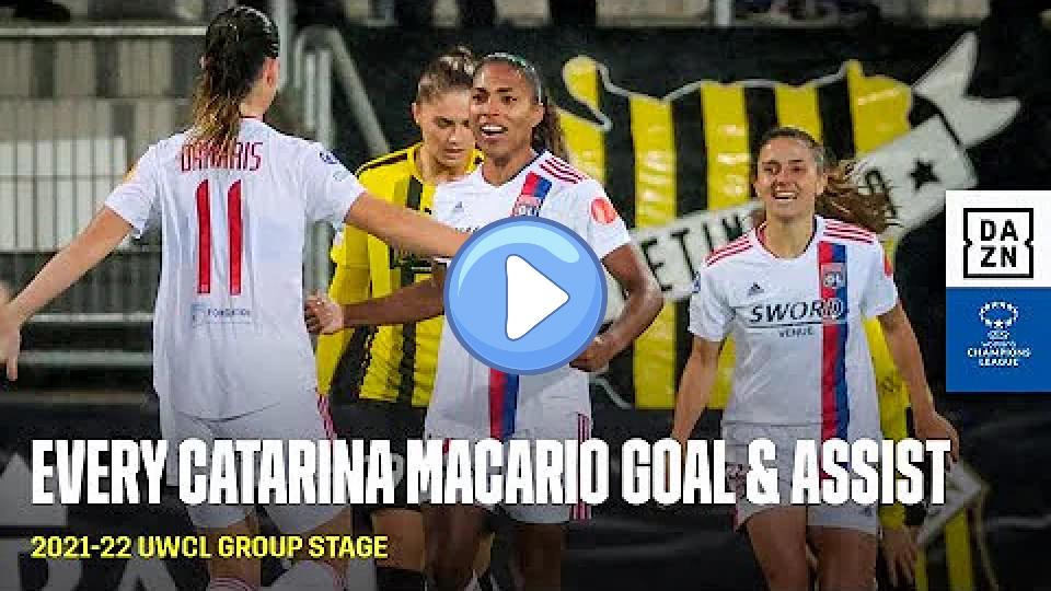 Video thumb: Every Catarina Macario Goal and Assist of the 2021-22 UWCL Group Stage