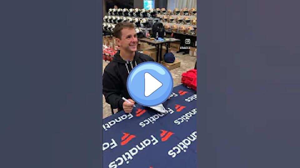 Play video: Fanatics tried to get #49ers Brock Purdy to sign a Cowboys hat, but he wasn't having it. 🤣 Video thumb: Fanatics tried to get #49ers Brock Purdy to sign a Cowboys hat, but he wasn't having it. 🤣