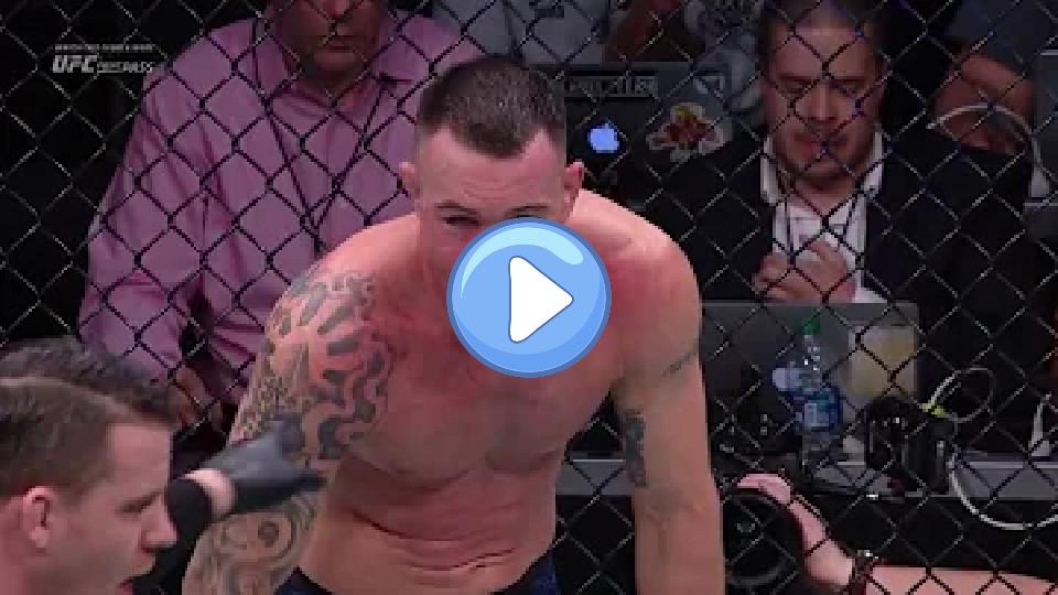 Video thumb: Colby Covington taking Round 4 from Usman after having his jaw broken