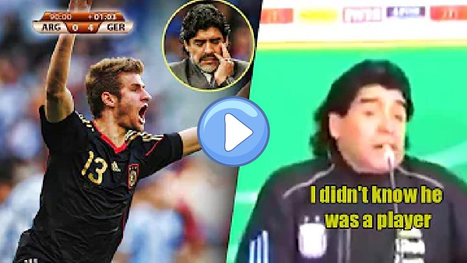 Video thumb: The day Maradona ignored Thomas Müller and ended up humiliated