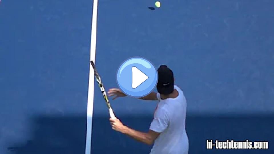 Video thumb: Adrian Mannarino Forehand in Super Slow Motion