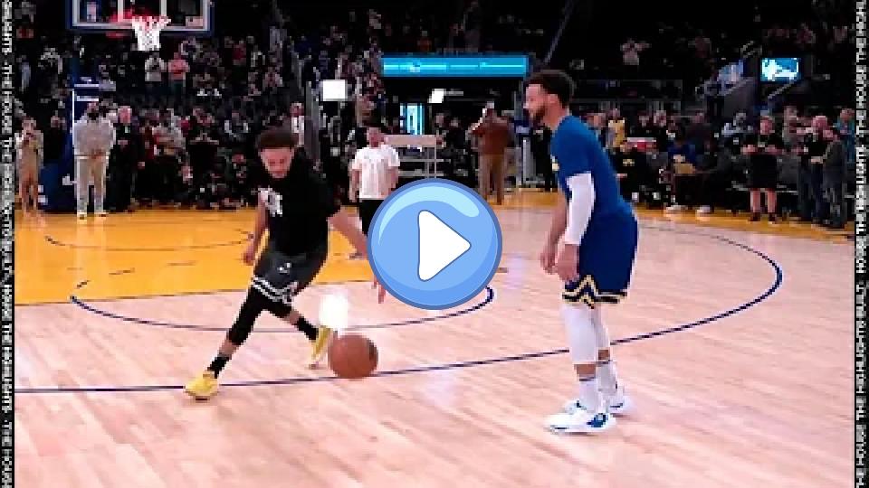 Play video: Seth Curry sneaked up on Steph during his warm-up 🤣 Video thumb: Seth Curry sneaked up on Steph during his warm-up 🤣
