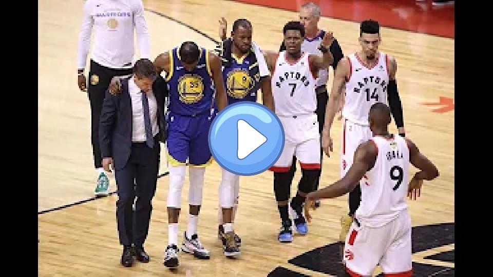 Video thumb: Kevin Durant Suffers Achilles Injury in Game 5 | NBA Finals