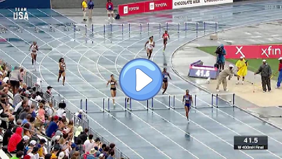 Video thumb: Dalilah Muhammad Breaks World Record in the Women's 400-Meter Hurdles | Champions Series Presented By