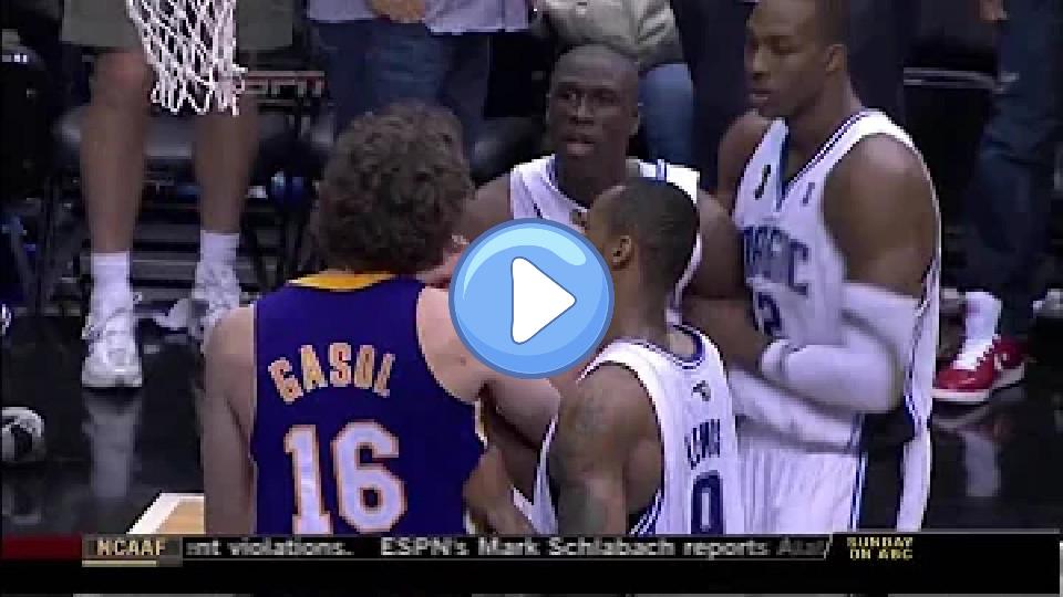 Video thumb: Pietrus's flagrant foul on Gasol [HD] - 06/11/09: Orlando vs. Los Angeles