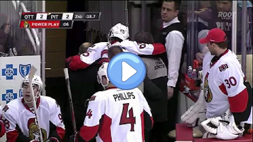 Video thumb: Erik Karlsson - Serious Injury - Left Achilles Laceration - February 13, 2013