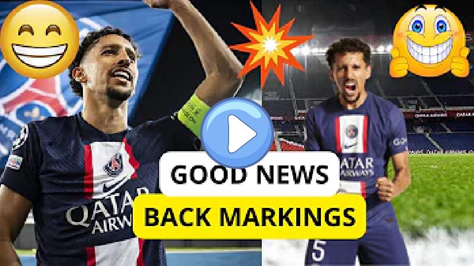 Video thumb: Good news! Marquinhos has recovered from his thigh injury.