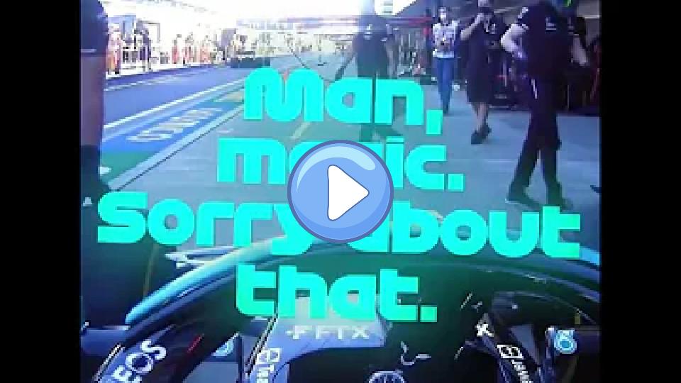 Video thumb: Lewis Hamilton hits a mechanic during a pit stop...