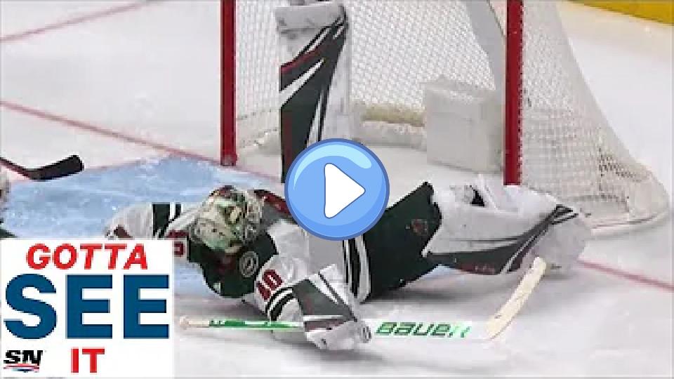 Video thumb: Gotta See It: Devan Dubnyk Makes Insane Glove Save to Stun Predators