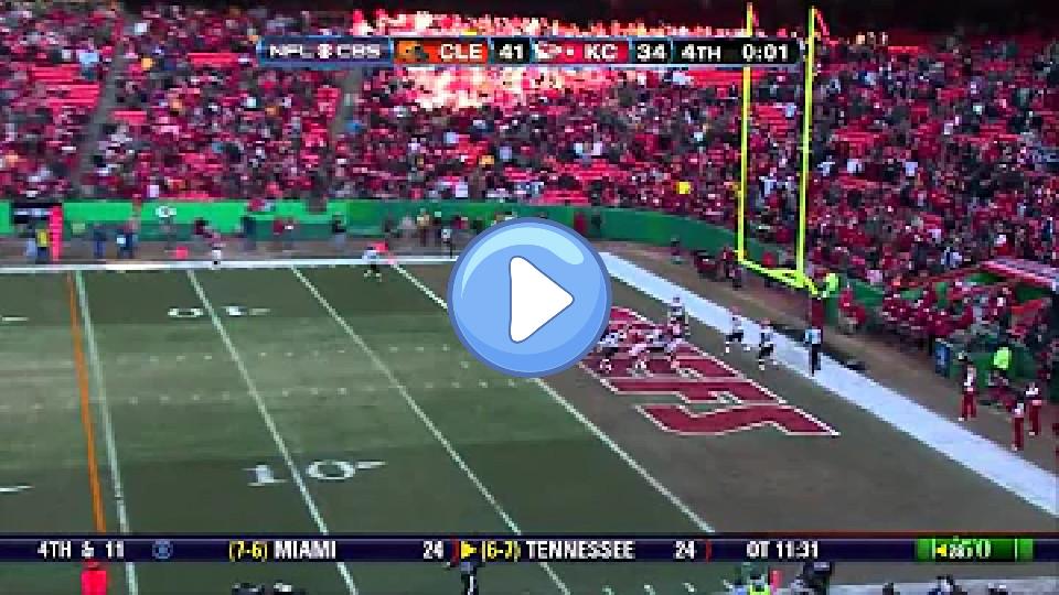 Play video: In 2009, Matt Cassel threw a Hail Mary from the 25-yard line. Video thumb: In 2009, Matt Cassel threw a Hail Mary from the 25-yard line.