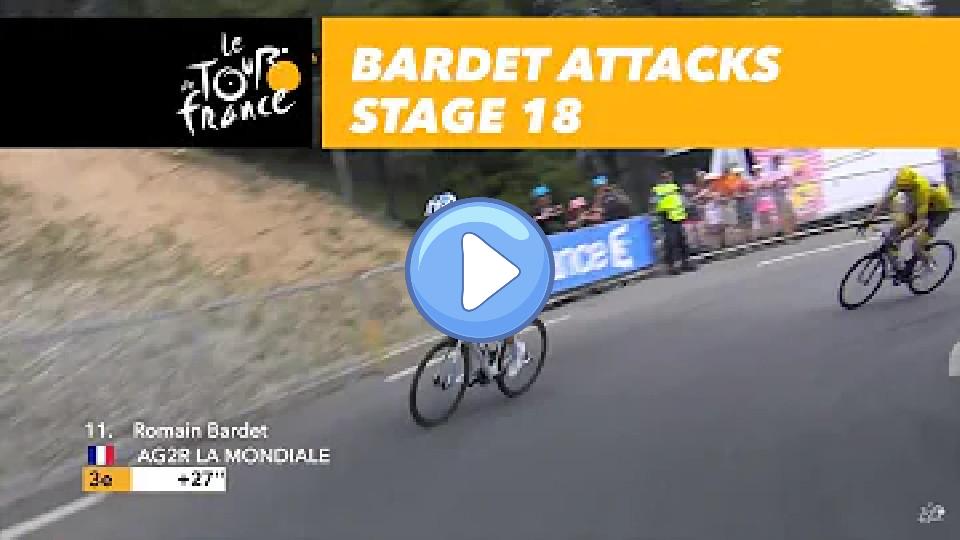 Video thumb: Bardet attacks! - Stage 18 - Tour de France 2017
